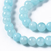 Natural Dyed Yellow Jade Gemstone Bead Strands G-R271-4mm-Y04-4
