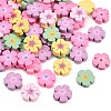 80Pcs Spray Painted Natural Maple Wood Beads WOOD-YW0001-41-1