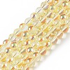 Transparent Electroplate Glass Beads Strands EGLA-I015-01D-1