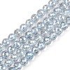 Electroplate Transparent Glass Beads EGLA-B013-02A-PL05-1