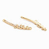 Brass Micro Pave Clear Cubic Zirconia Chandelier Component Links Connectors KK-N231-246-NF-2