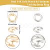 20Pcs 2 Colors Brass Locking Jump Rings KK-BBC0023-07B-2