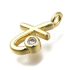 Brass Micro Pave Cubic Zirconia Pendants KK-B132-12G-T-2