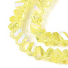 Electroplate Transparent Glass Beads Strands EGLA-Q139-01A-A16-3