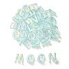 UV Plating Rainbow Iridescent Acrylic Beads OACR-C012-02H-1-1