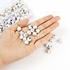 80Pcs 8 Colors Christmas Opaque Glass Beads EGLA-YW0001-05-6
