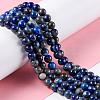 Natural Lapis Lazuli Smooth Round Beads Strands G-I181-09-6mm-4