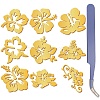 Nickel Metal Waterproof Self-Adhesive Picture Stickers DIY-WH20016-053-1
