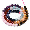 Chakra Theme Natural Tiger Eye & Rose Quartz & Amethyst & Topaz Jade & Red Agate & Amazonite & Sodalite Beads Strands G-S376-002A-2