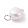 Natural Cultured Freshwater Pearl Charms X-PALLOY-JF01099-03-5