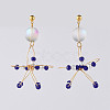 Dangle Stud Earrings EJEW-JE03694-2