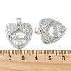 Mother's Day Theme Rack Plating Brass Micro Pave Cubic Zirconia Pendants KK-F869-20P-02-3