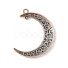 Tibetan Style Alloy Hollow Moon Links connectors X-TIBEP-5312-R-FF-2