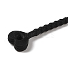 Heart Shape Silicone Cable Zip Ties AJEW-C034-02E-2