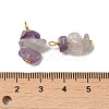 Natural Amethyst Pendants KK-P242-31G-10-3