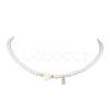 Brass Micro Pave Grade AAA Cubic Zirconia Letter Pendant Necklaces NJEW-JN04771-19-1