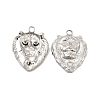 Non-Tarnish 304 Stainless Steel Pendant Cabochon Settings STAS-E182-03P-1