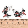 Alloy with Black Enamel Pendants AL-CBA2919-02P-10-3