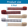 6 rolls 6 Style Polyester Ribbons OCOR-PJ0001-005-3