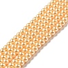 Eco-Friendly Dyed Glass Pearl Round Beads Strands HY-A002-4mm-RB072-4