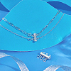 925 Sterling Silver Slide Lock Clasps HJEW-PH02087-4