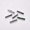 Non-Tarnish 304 Stainless Steel Ribbon Crimp Ends STAS-S112-001H-P-2
