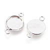 Brass Cabochon Connector Settings X-KK-E058-S-1