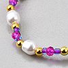 Plastic Pearl Beaded Stretch Bracelets for Women BJEW-WH0016-69A-2