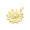 Brass Micro Pave Cubic Zirconia Pendants KK-D325-61G-02-2