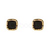 Brass Acrylic Square Stud Earrings FS-WG040FD-01-2