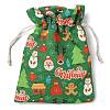 Christmas Theme Cloth Printed Storage Bags ABAG-F010-02C-02-2