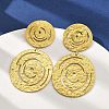 304 Stainless Steel Dangle Stud Earrings for Women EJEW-K268-12C-G-3
