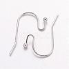 Platinum Color Brass Hook Ear Wire X-J0JQN062-2