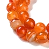 Natural Striped Agate/Banded Agate Beads Strands G-Z060-A01-B17-4