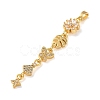 Brass Micro Pave Clear Cubic Zirconia Pendants KK-D101-01B-G-2