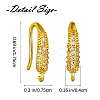 10 Pairs Brass Micro Pave Clear Cubic Zirconia Earring Hooks ZIRC-SZ0005-19A-2
