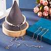 6Pcs 304 Stainless Steel Ends Chains FIND-TA0010-79-6