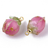 Handmade Epoxy Resin Flower Pendants X-KY-S163-103C-3