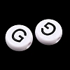Opaque White Acrylic European Beads AC-CBA3BDD-01G-2