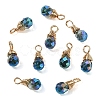 10Pcs Glass Pendants PALLOY-YW00130-02-1