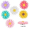 6Pcs 6 Colors Flower Plastic Diamond Painting Magnet Cover Holder AJEW-SZ0001-98-1
