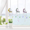 Moon & Star Alloy Hanging Ornaments HJEW-TADJ0022-8