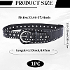 Imitation Leather with Alloy Rivets Chain Belts AJEW-WH20006-449A-2