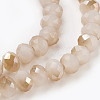 Electroplate Glass Beads Strands GLAA-K027-HR-C04-3