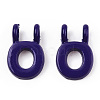 Rack Plating Spray Painted Alloy 2-Loop Link Pendants PALLOY-N176-01O-2