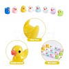 80 Pcs Tiny Ducks Mini Resin Duck Colorful Mini Duck Bulk Fairy Tale Garden Animal Sculpture Resin Duck Image for Miniature Landscape JX344A-3