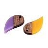 Opaque Resin & Walnut Wood Pendants RESI-N053-30-3