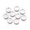 Tarnish Resistant 316 Surgical Stainless Steel Lace Edge Bezel Cups X-STAS-I118-07P-02-1