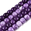 Dyed Natural White Jade Beads Strands G-T138-S13-4