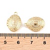Oval Brass Locket Pendants KK-K414-12F-G-3